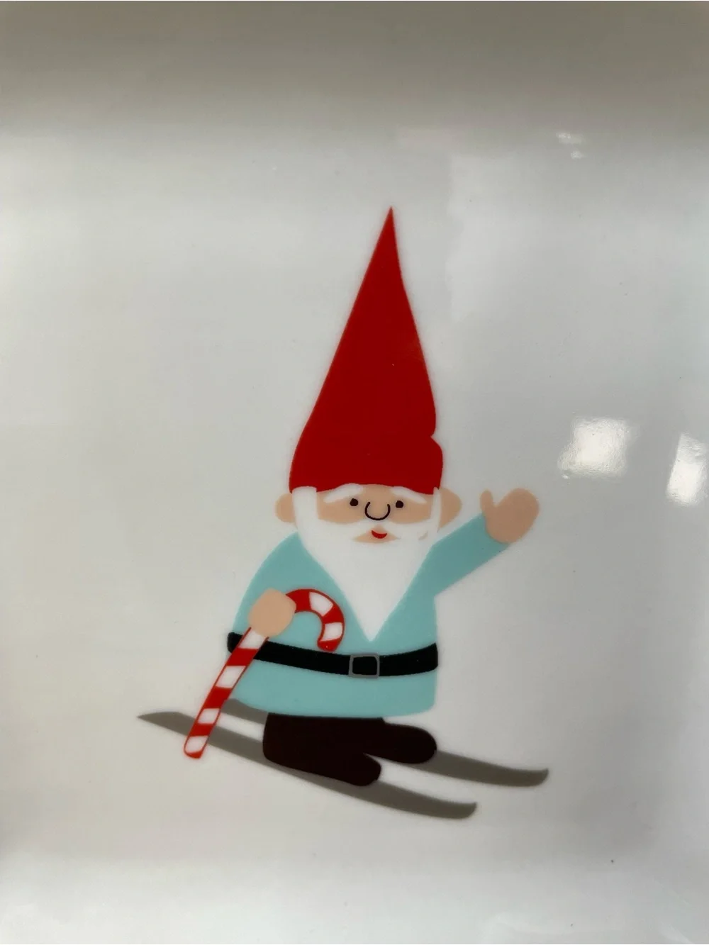 Paper Source Holiday Ski Gnome Plate / Trinket Tray